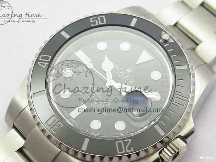 MiroTime 0217 DailyWear Submariner 116610 LN Black Ceramic 316L Bp Maker 1:1 Best Edition Black Dial on SS Bracelet SA3135 V 3019